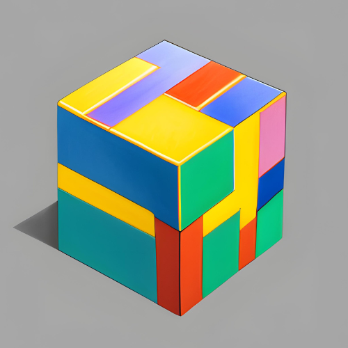 AI generated modern art cube representing a complex experimental design